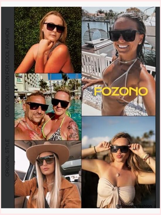 Square Oversized Sunglasses UV400 Protection Retro Flat Top Shield Lens main image 6